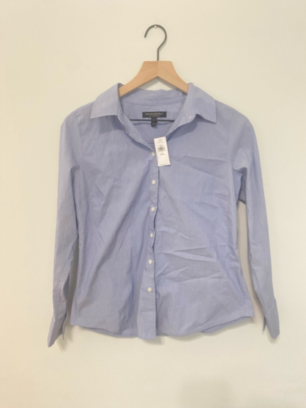 Banana Republic Riley Tailored-Fit Light Blue Button-Up Shirt NWT SZ 6P
